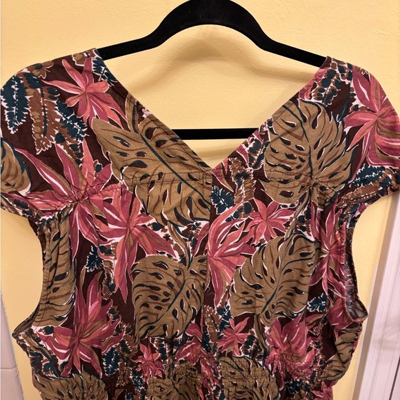 MADEWELL Women's Suzy Tropical Print Floral Short Sleeve  Top Size XXL - Picture 4 of 7